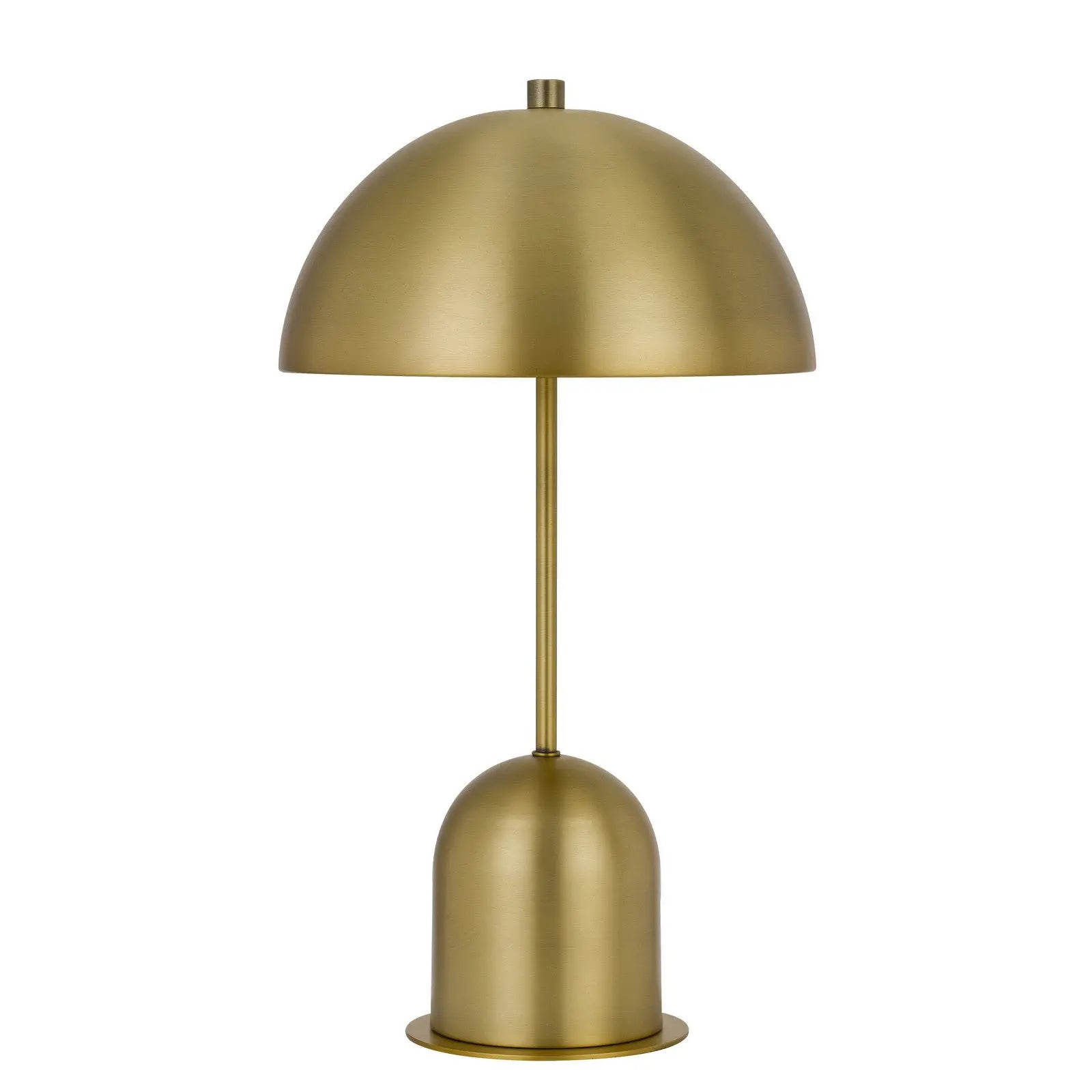 20" Antiqued Brass Metal Novelty Desk Lamp With Antiqued Brass Dome Shade Homeroots Lighting