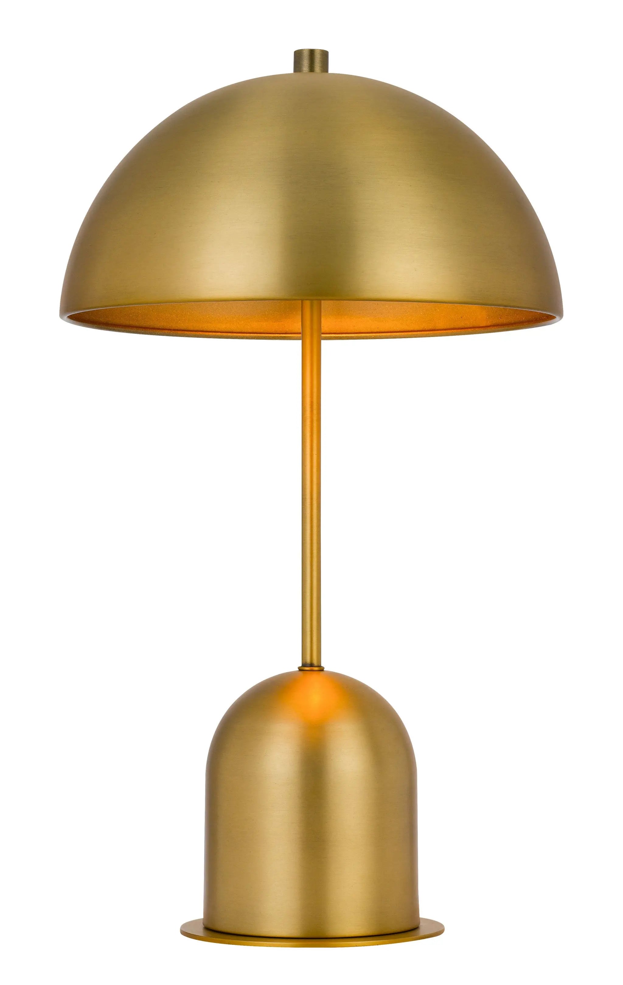 20" Antiqued Brass Metal Novelty Desk Lamp With Antiqued Brass Dome Shade Homeroots Lighting
