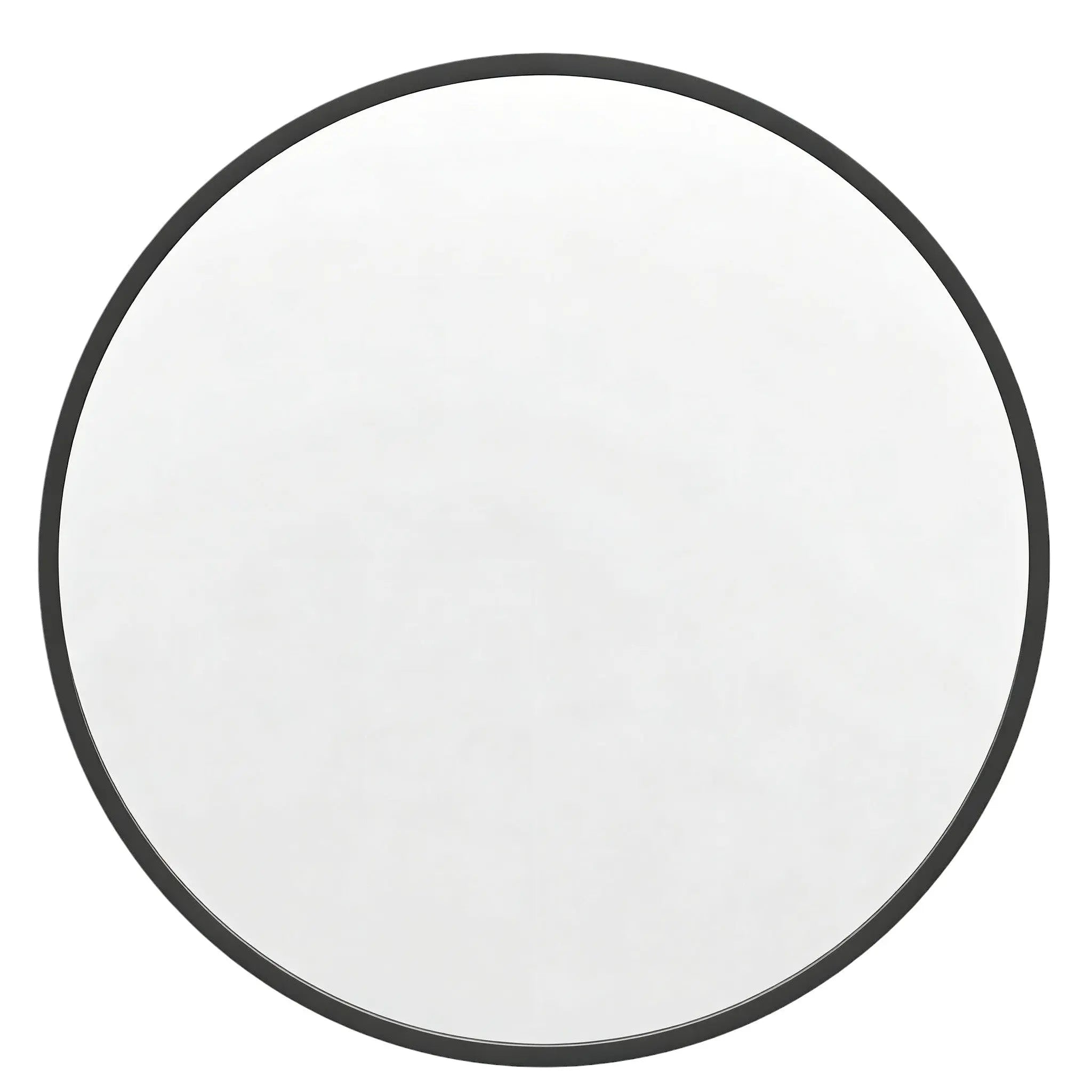 20" Black Aluminum Round Framed Accent Mirror Homeroots Bed & Bath