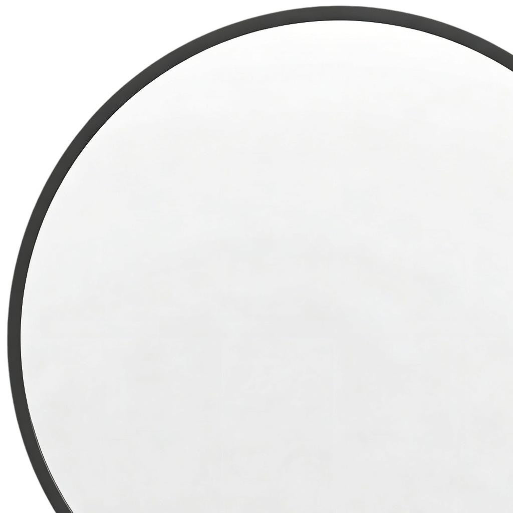 20" Black Aluminum Round Framed Accent Mirror Homeroots Bed & Bath