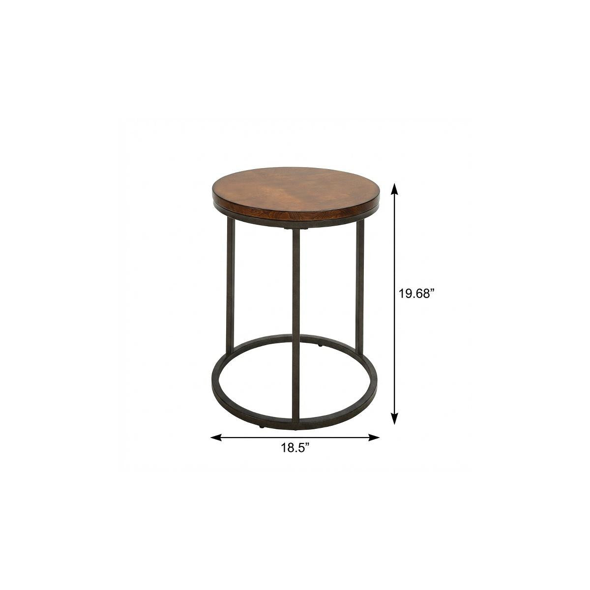20" Black And Gray Manufactured Wood Square End Table Homeroots Living Room