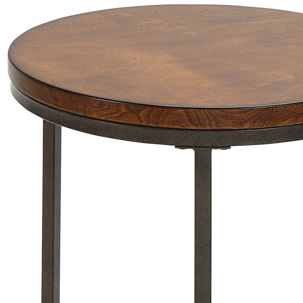 20" Black And Gray Manufactured Wood Square End Table Homeroots Living Room