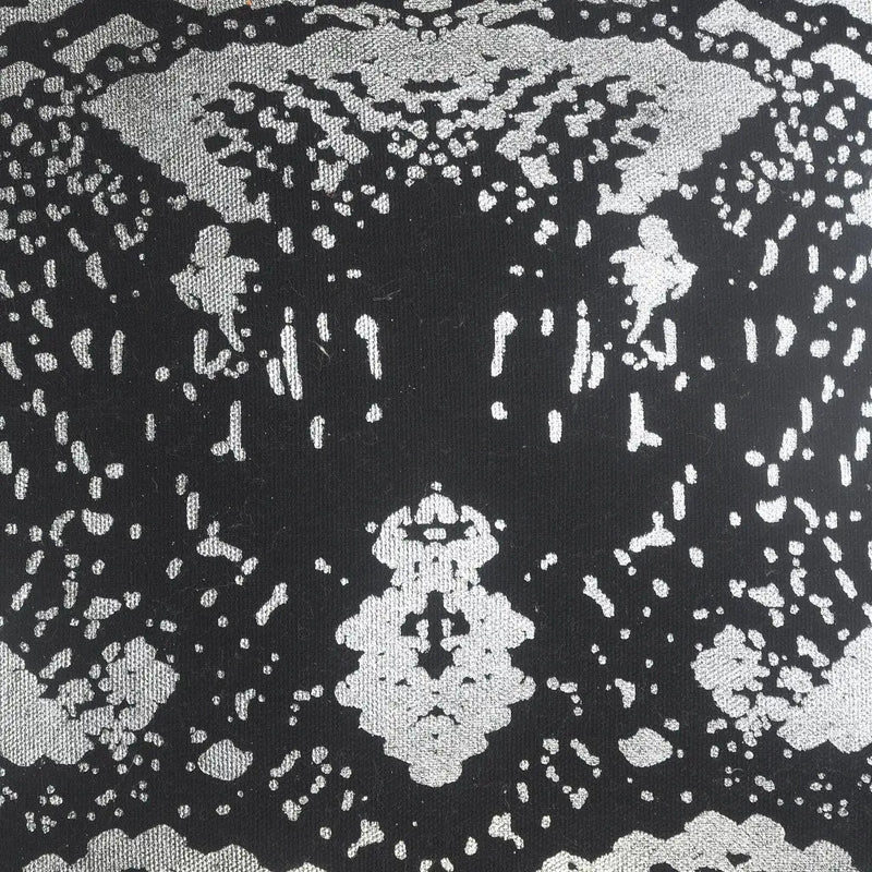 20" Black And Silver Beach Cotton Throw Pillow Cover GreatEagleInc