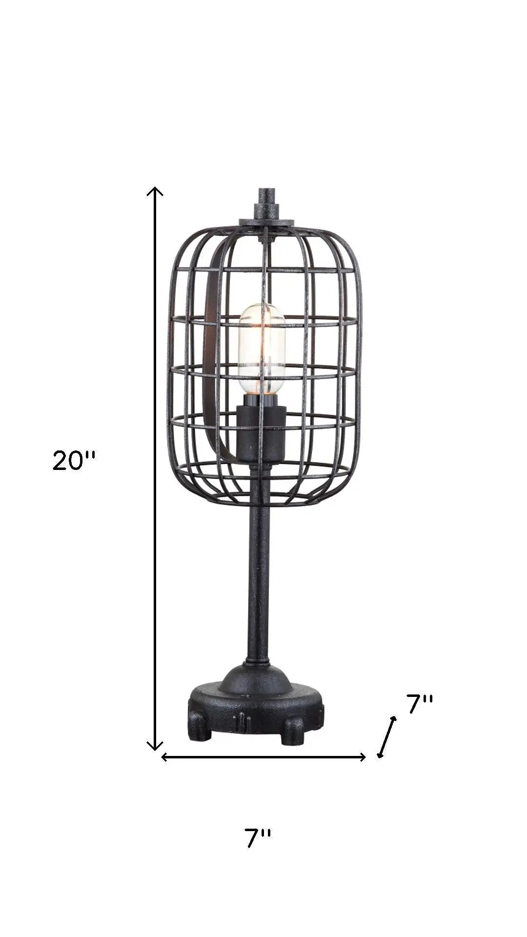 20" Black Geometric Novelty Table Lamp With Drum Shade Homeroots Lighting