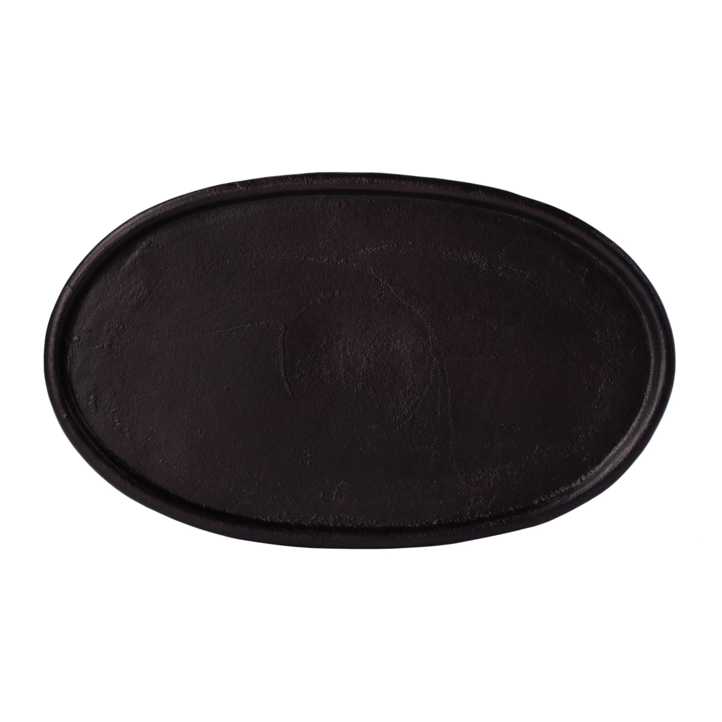 20" Black Oval Aluminum Outdoor Side Table - GreatEagleInc