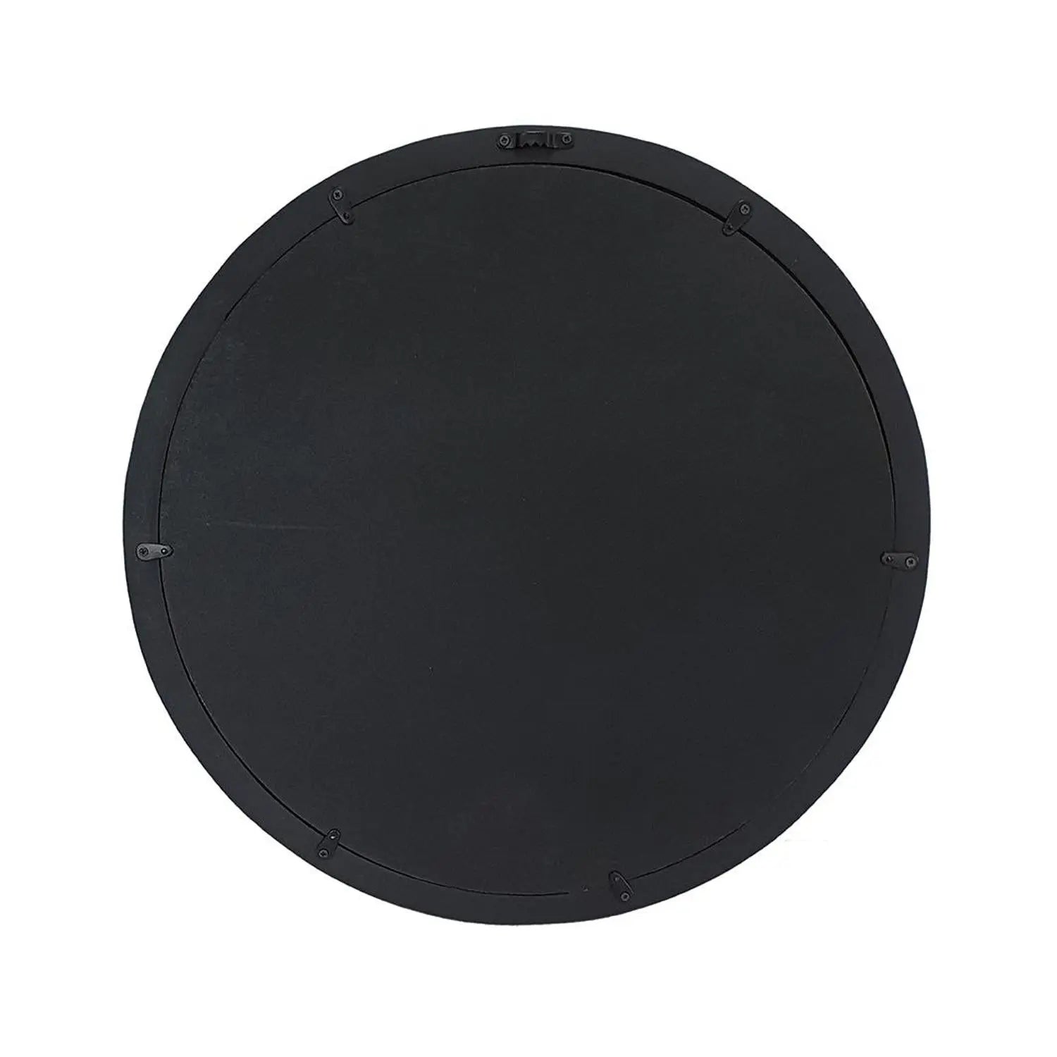 20" Black Round Wood Framed Accent Mirror Homeroots Bed & Bath