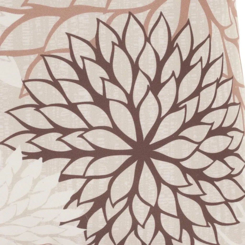 20" Brown Beige and Ivory Floral Indoor Outdoor Throw Pillow Homeroots Outdoor