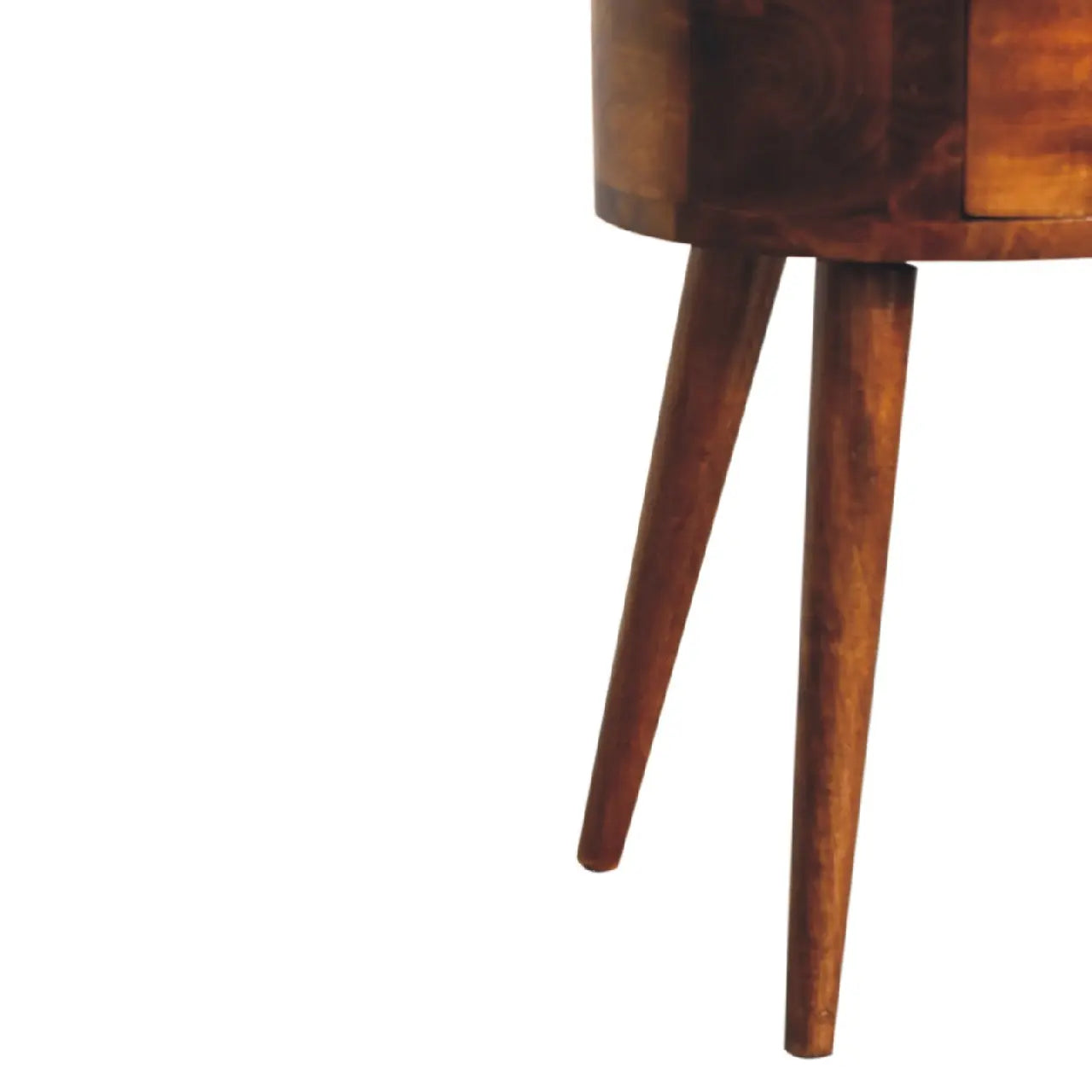 20" Brown Solid Wood Oval Distressed Two Drawer Nightstand Homeroots Bed & Bath