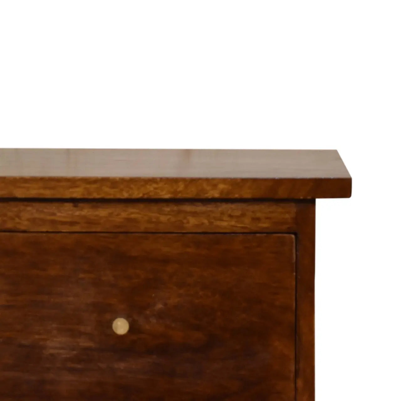 20" Brown Solid Wood Two Drawer Nightstand Homeroots Bed & Bath