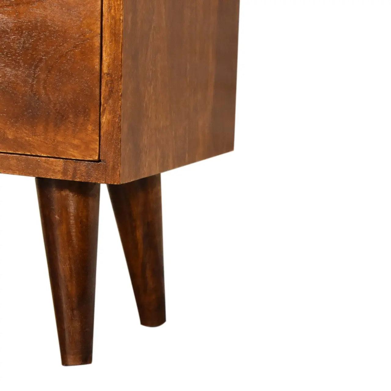 20" Brown Solid Wood Two Drawer Nightstand Homeroots Bed & Bath