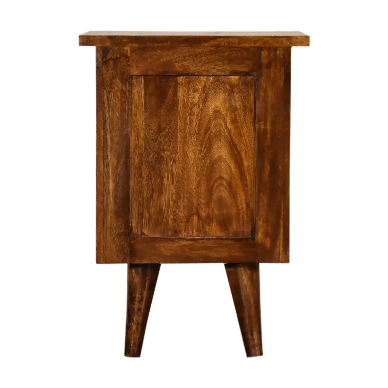 20" Brown Solid Wood Two Drawer Nightstand Homeroots Bed & Bath