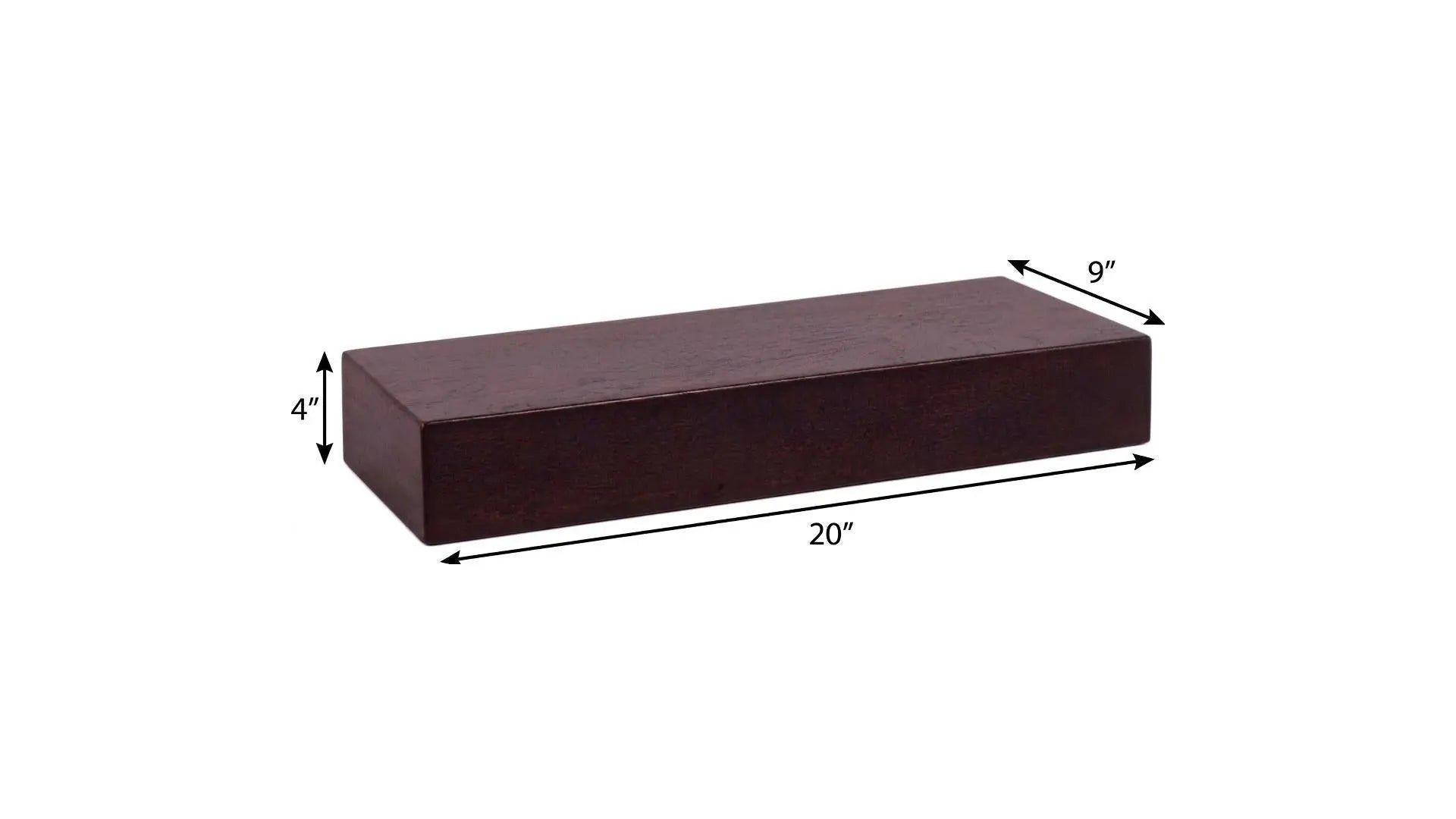 20" Brown Wood Wall Mounted Bathroom Shelves Homeroots Organization