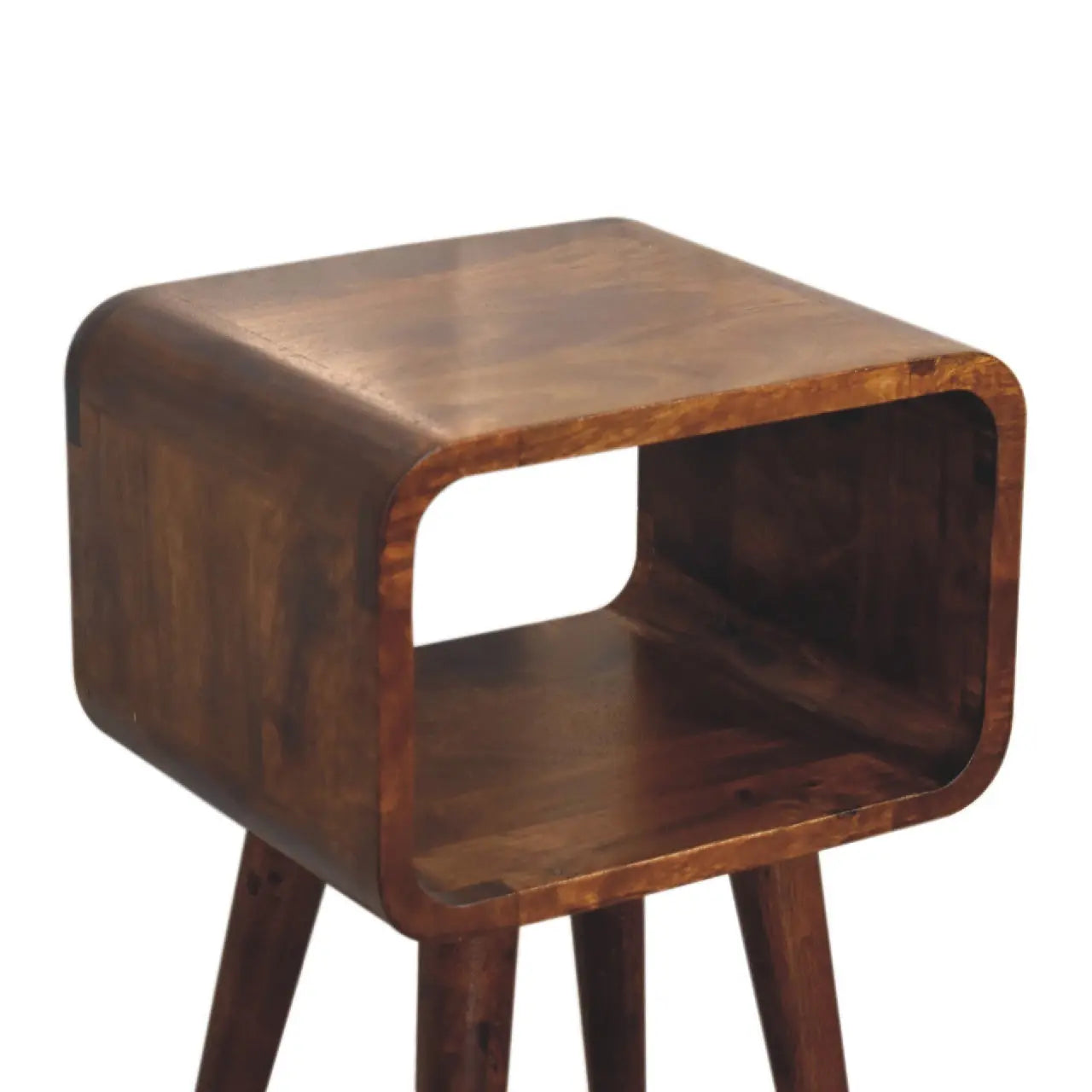 20" Chestnut Solid Wood Open Nightstand Homeroots Bed & Bath