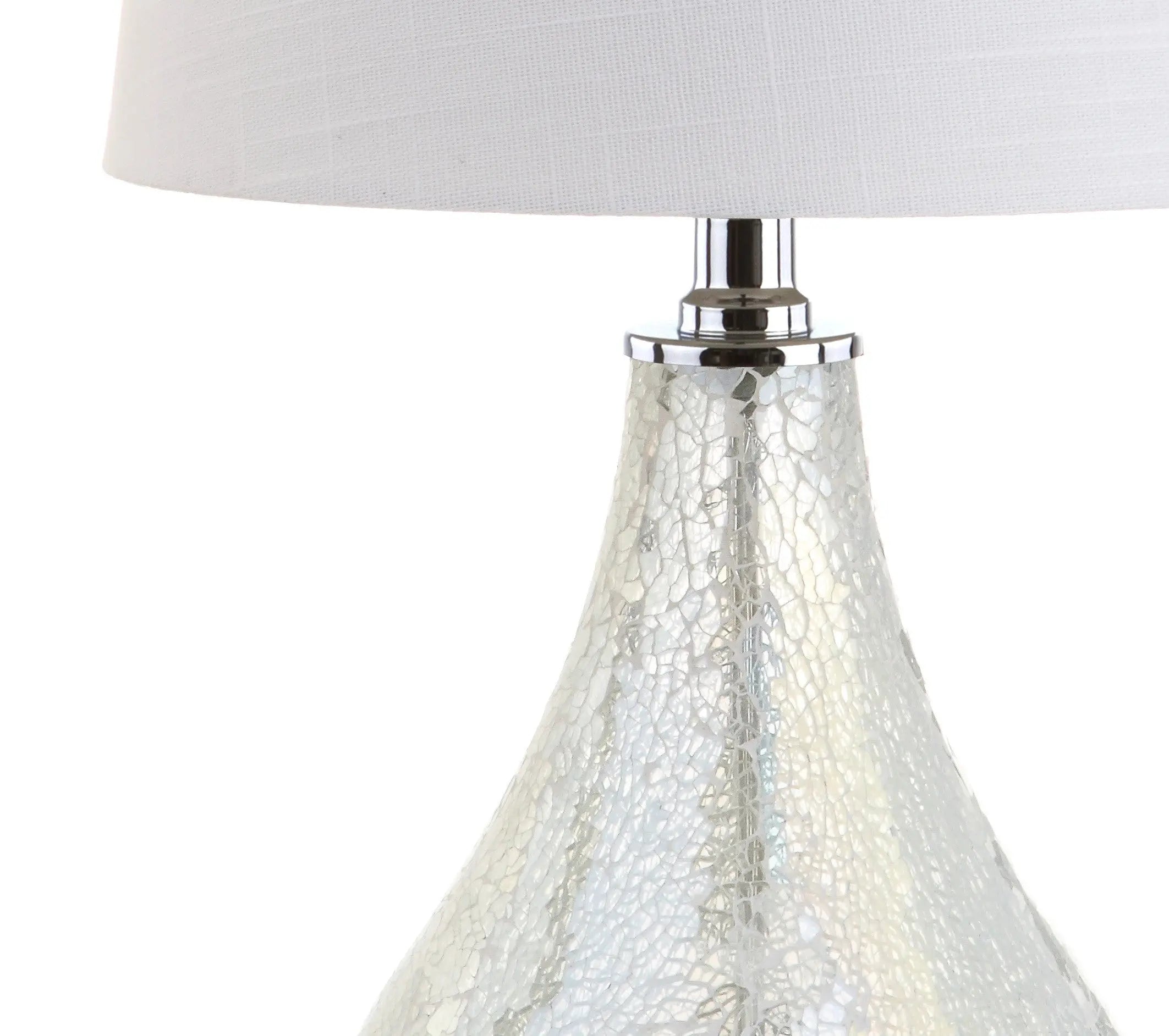 20" Clear Novelty Table Lamp With Drum Shade Homeroots Lighting