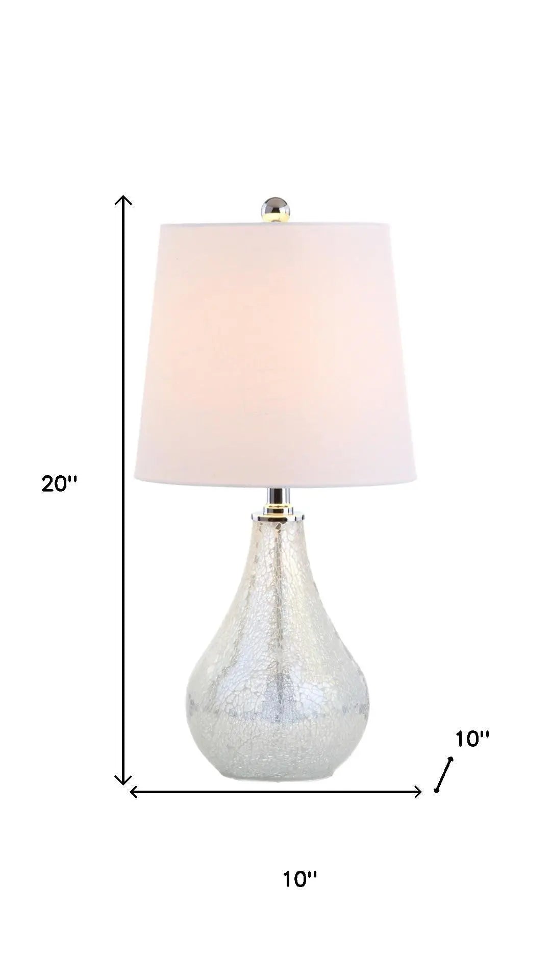 20" Clear Novelty Table Lamp With Drum Shade Homeroots Lighting