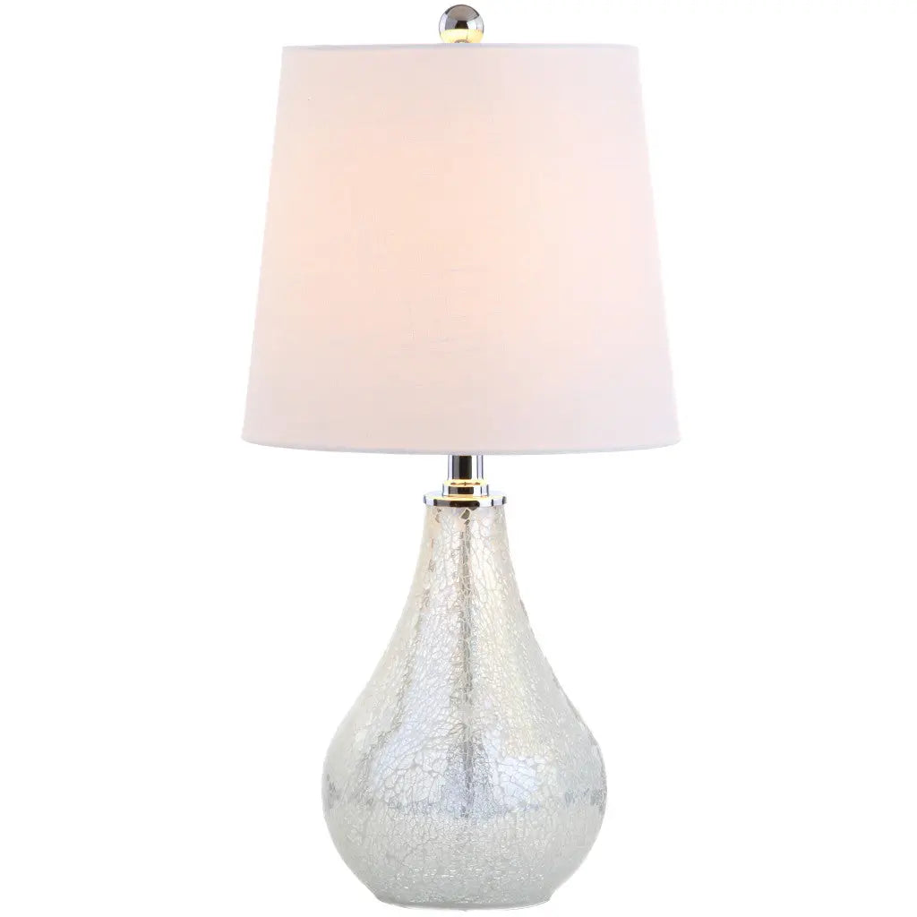 20" Clear Novelty Table Lamp With Drum Shade Homeroots Lighting