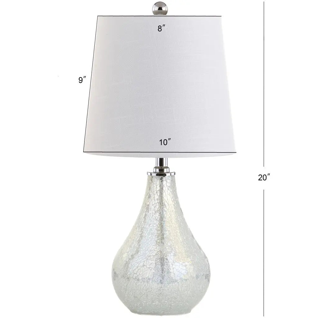 20" Clear Novelty Table Lamp With Drum Shade Homeroots Lighting