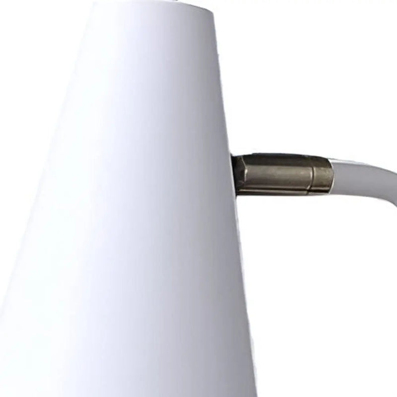 20" Compact White Metal Desk Lamp Homeroots Lighting