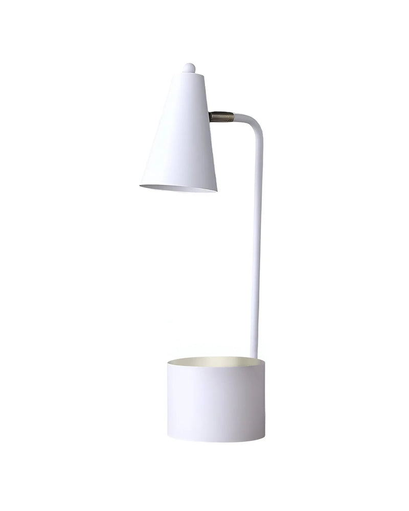 20" Compact White Metal Desk Lamp Homeroots Lighting