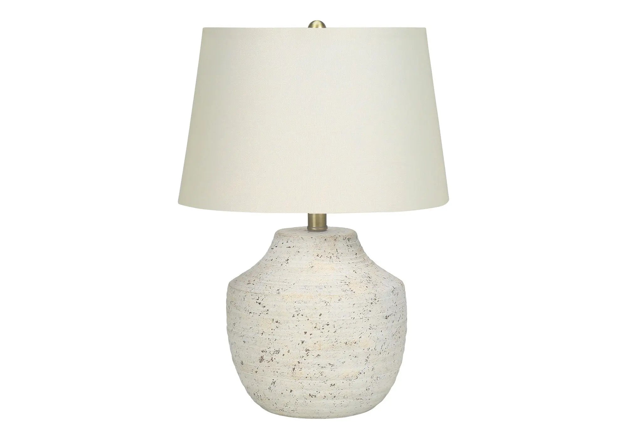 20" Cream Concrete Urn Table Lamp With Cream Empire Shade Homeroots Lighting
