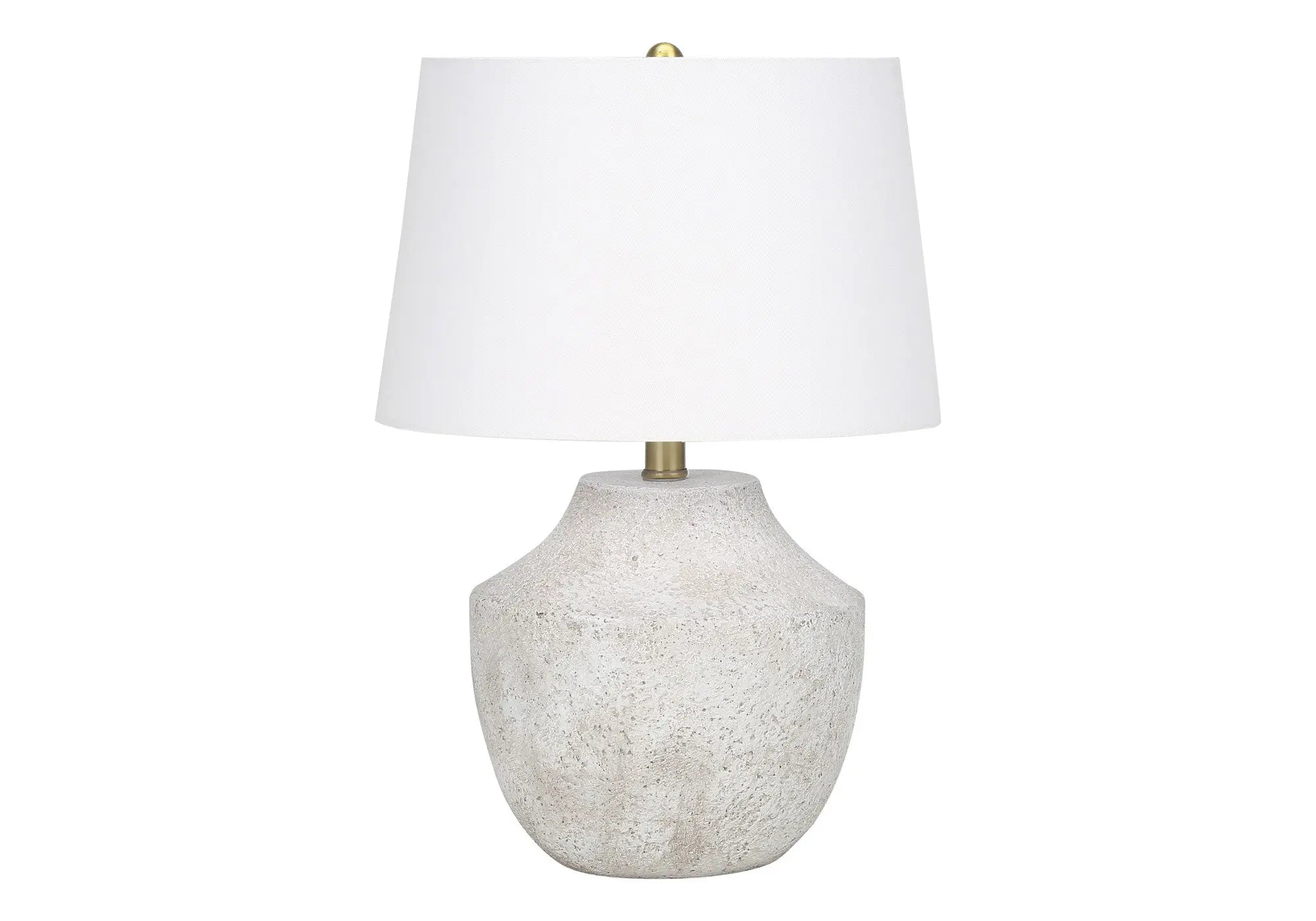 20" Cream Concrete Urn Table Lamp With Cream Empire Shade Homeroots Lighting