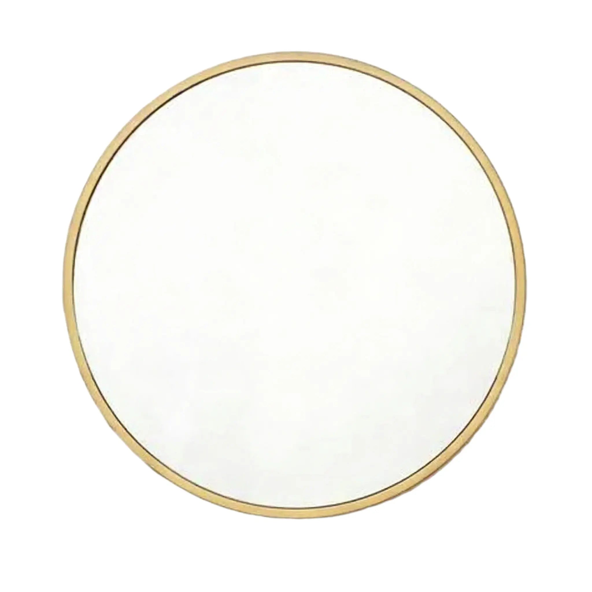 20" Gold Aluminum Round Framed Accent Mirror Homeroots Bed & Bath