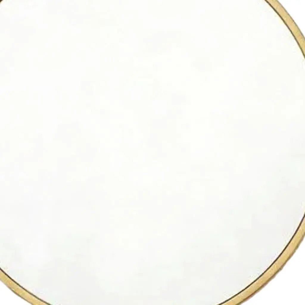 20" Gold Aluminum Round Framed Accent Mirror Homeroots Bed & Bath