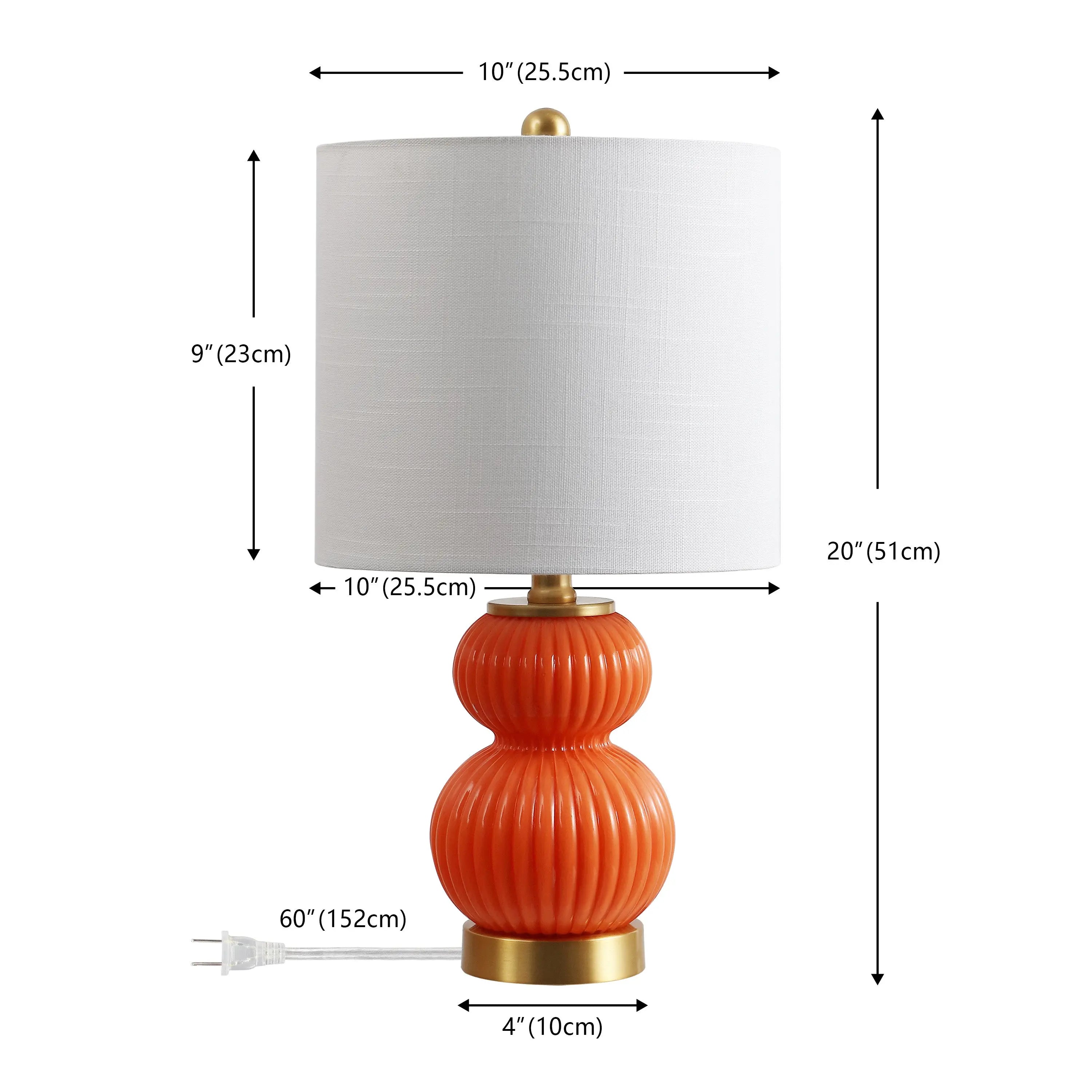 20" Gold Gourd Table Lamp With Drum Shade Homeroots Lighting