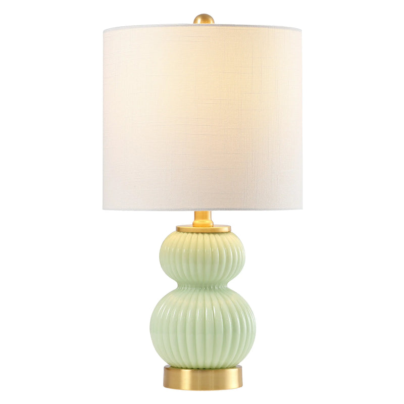 20" Gold Gourd Table Lamp With Drum Shade Homeroots Lighting