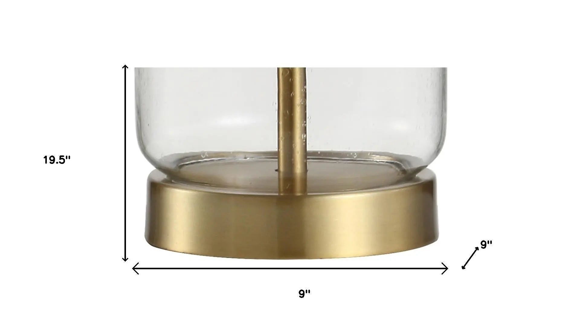 20" Gold Novelty Table Lamp With Globe Shade Homeroots Lighting