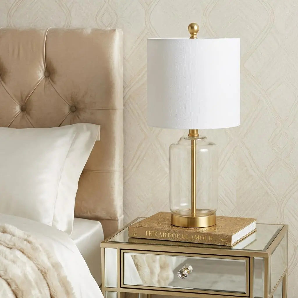 20" Gold Novelty Table Lamp With Globe Shade Homeroots Lighting
