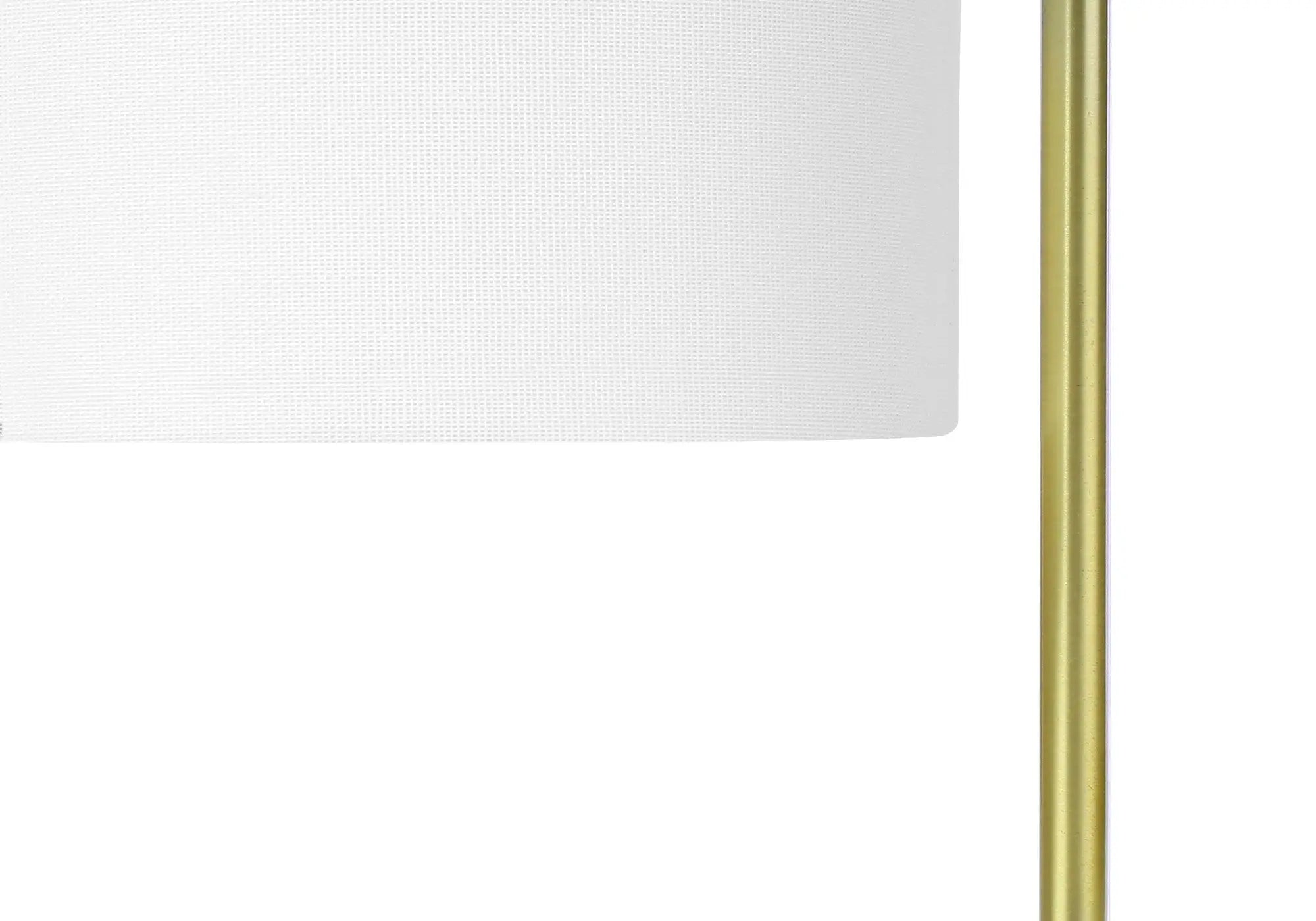 20" Gold and White Marble Round Arched Table Lamp With Ivory Drum Shade Homeroots Lighting