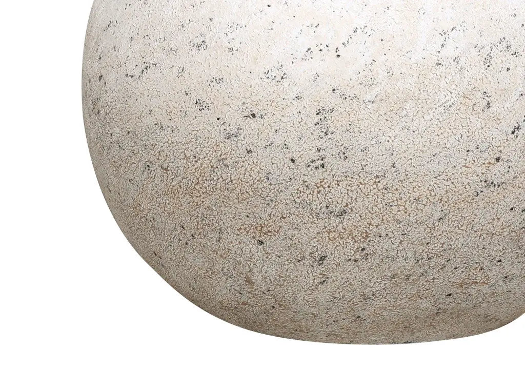 20" Gray Concrete Round Table Lamp With Ivory Drum Shade Homeroots Lighting