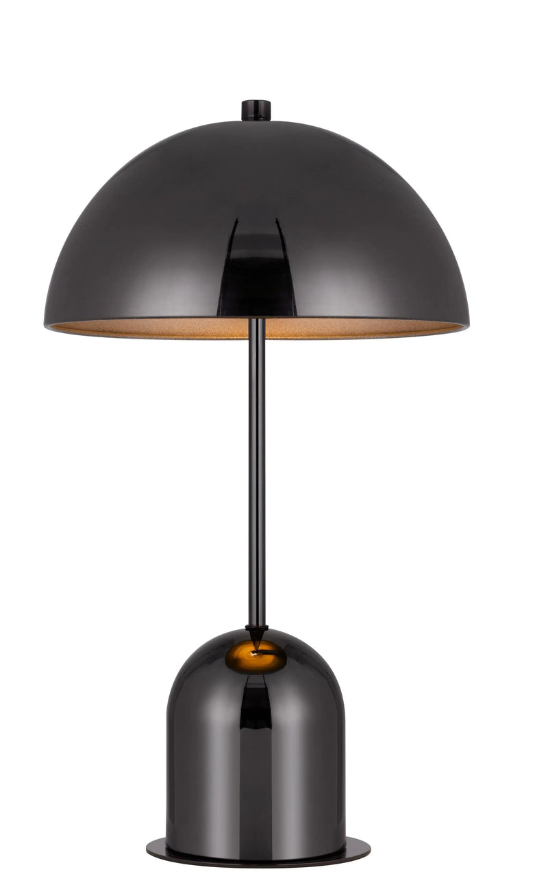20" Gunmetal Dark Gray Desk Table Lamp With Half Dome Shade Homeroots Lighting