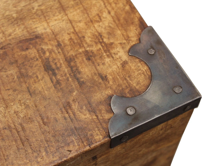 20" Natural Brown Solid Wood Square End Table Homeroots Living Room