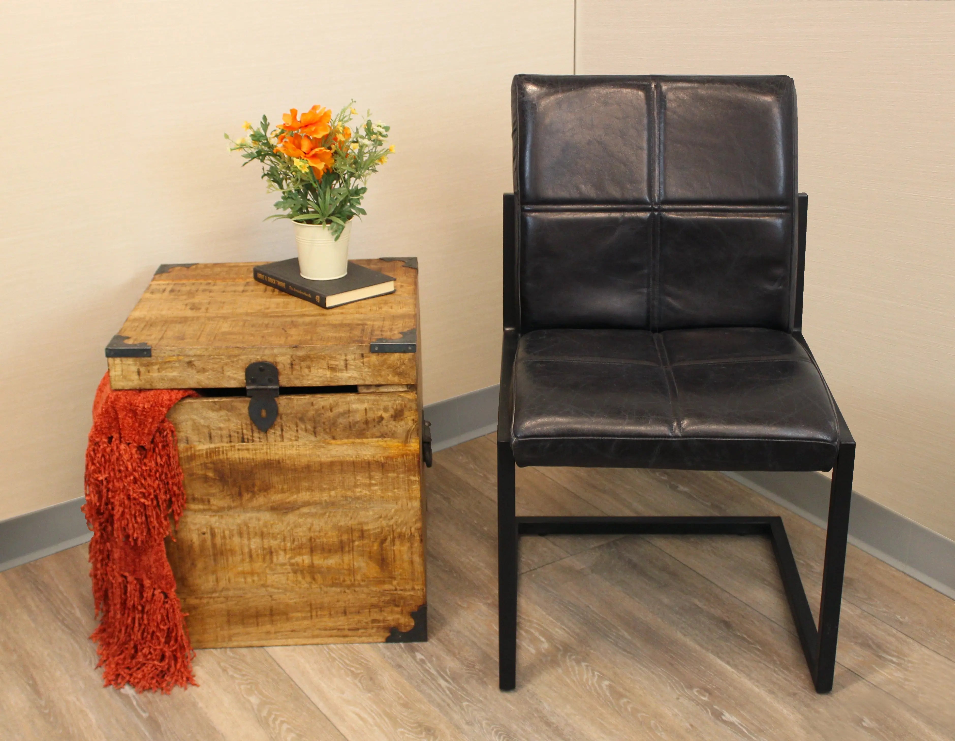 20" Natural Brown Solid Wood Square End Table Homeroots Living Room