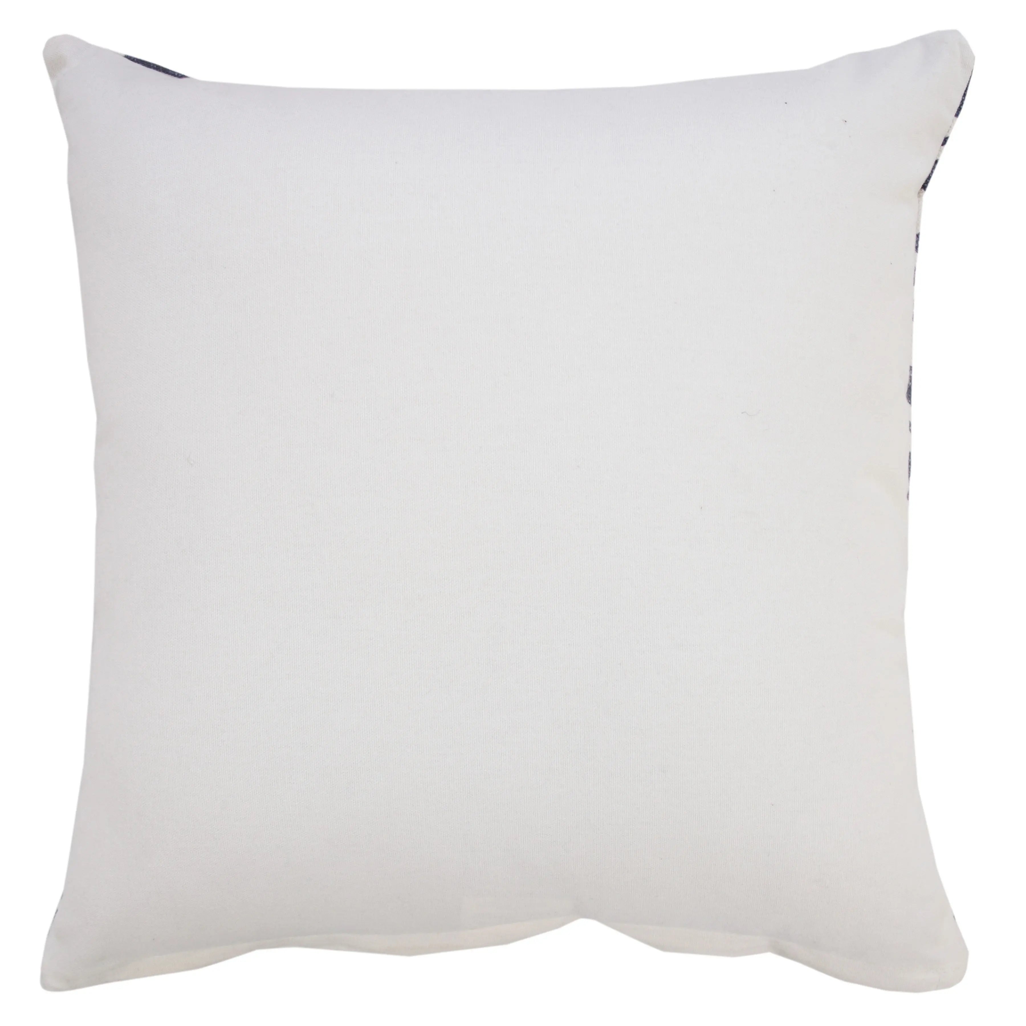 20" Navy Blue And Ivory Southwestern Cotton Throw Pillow Cover GreatEagleInc