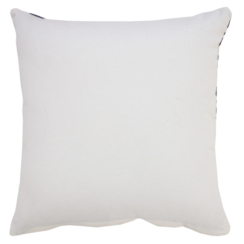 20" Navy Blue And Ivory Southwestern Cotton Throw Pillow Cover GreatEagleInc