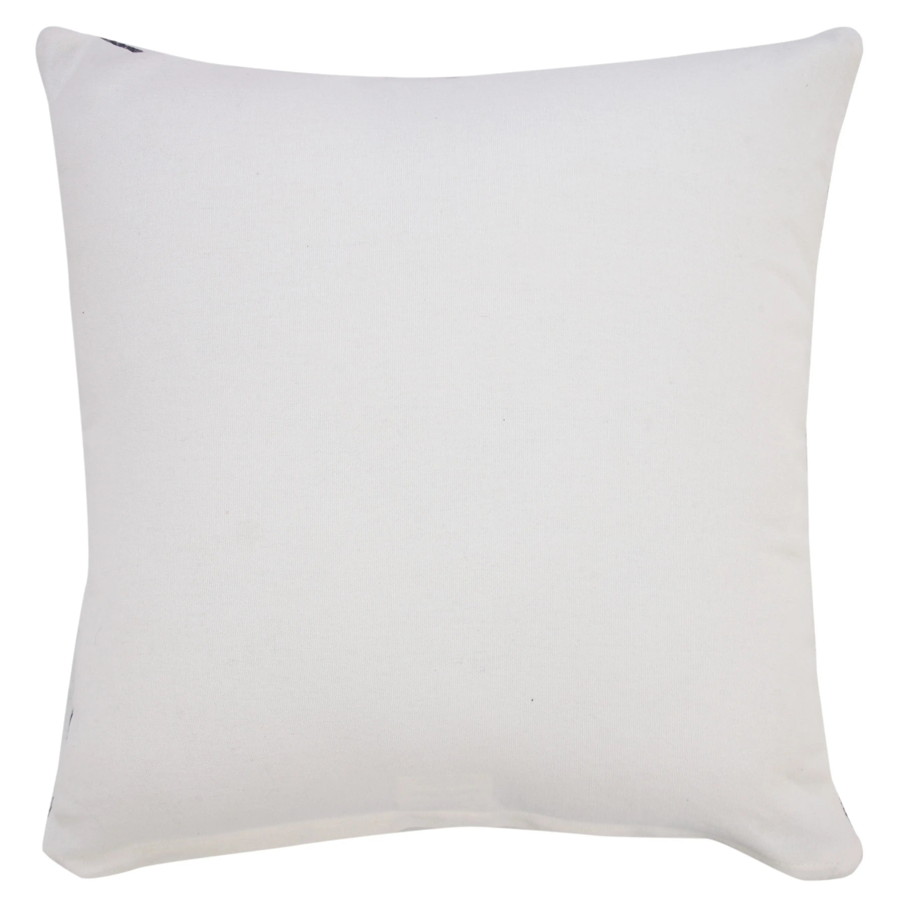 20" Navy Blue And Off White Southwestern Cotton Throw Pillow Cover GreatEagleInc