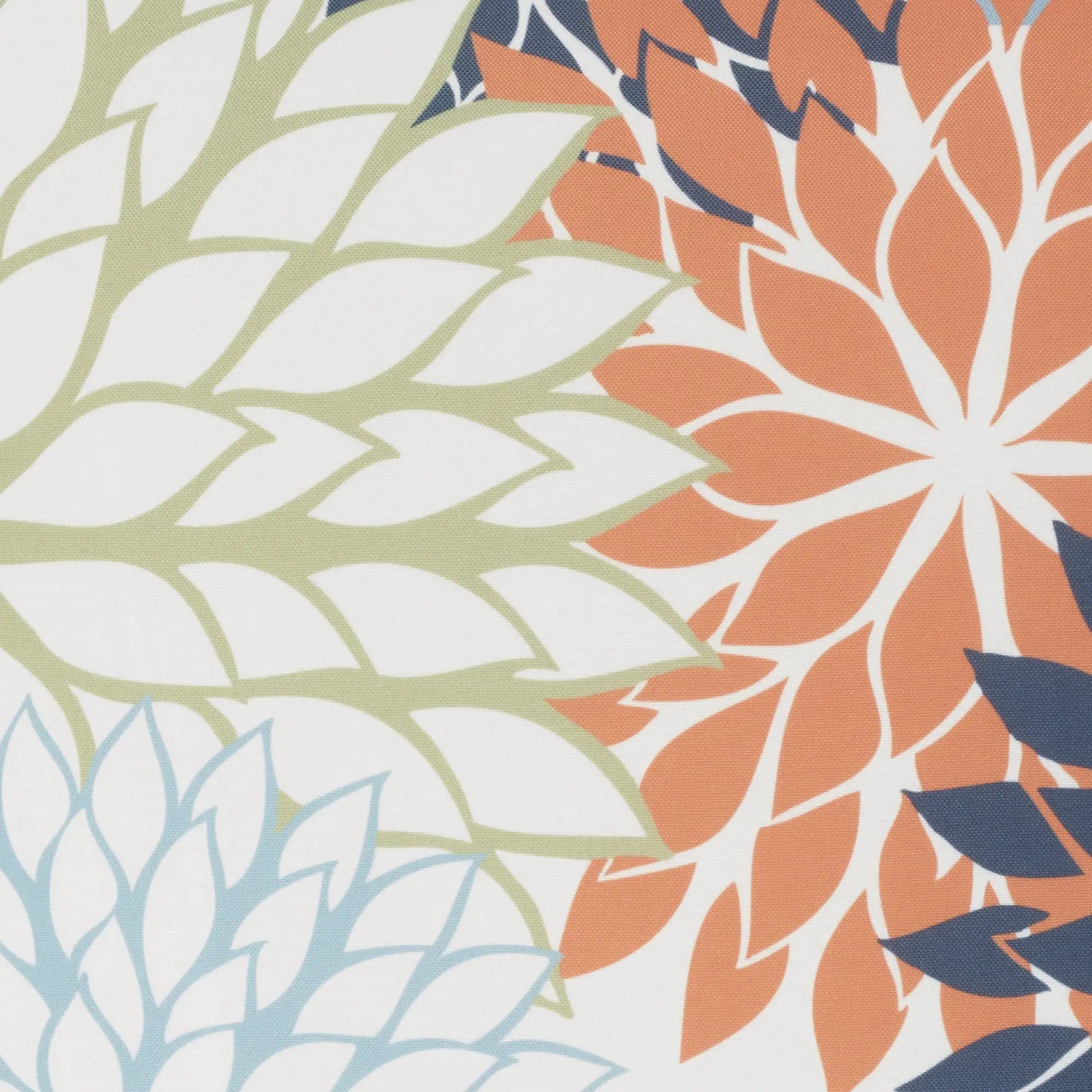 20" Orange Green and Blue Floral Indoor Outdoor Throw Pillow Homeroots Outdoor