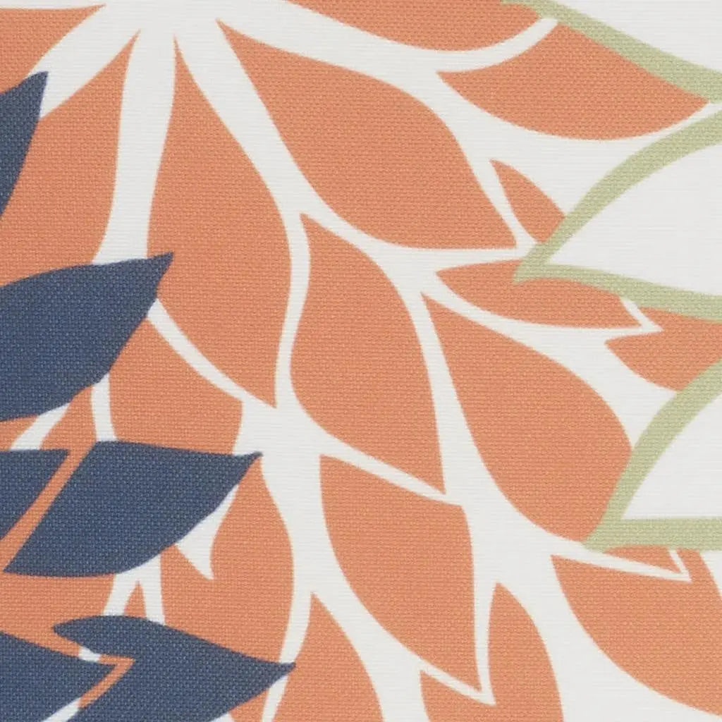 20" Orange Green and Blue Floral Indoor Outdoor Throw Pillow Homeroots Outdoor