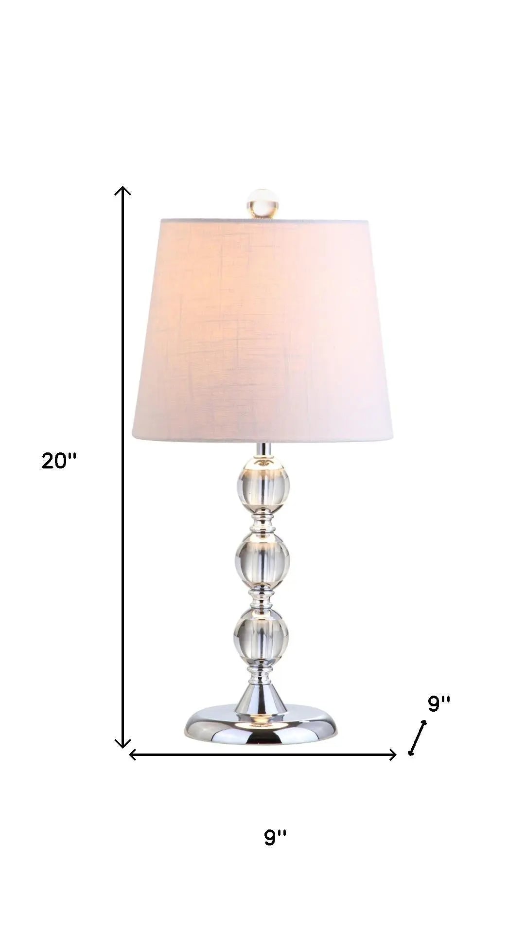 20" Silver And Clear Novelty Desk Lamp With Empire Shade Homeroots Lighting