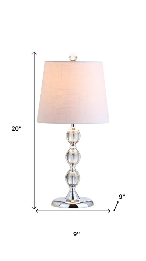 20" Silver And Clear Novelty Desk Lamp With Empire Shade Homeroots Lighting