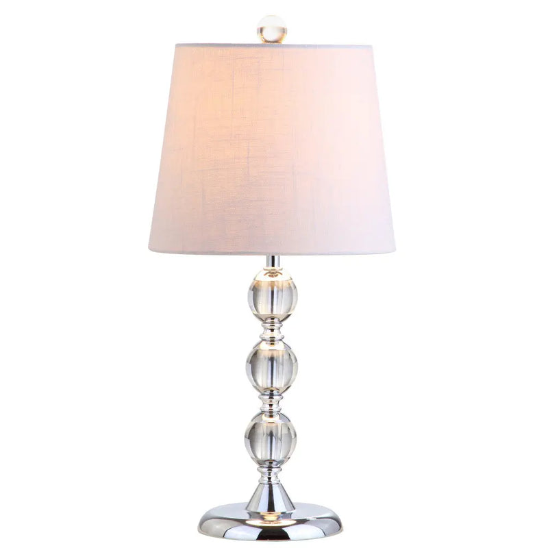 20" Silver And Clear Novelty Desk Lamp With Empire Shade Homeroots Lighting