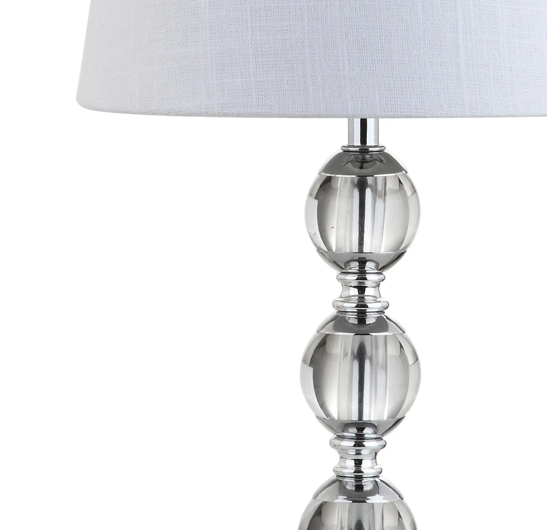 20" Silver And Clear Novelty Desk Lamp With Empire Shade Homeroots Lighting