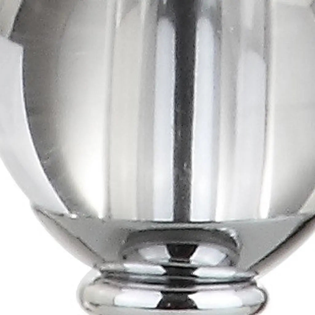 20" Silver And Clear Novelty Desk Lamp With Empire Shade Homeroots Lighting