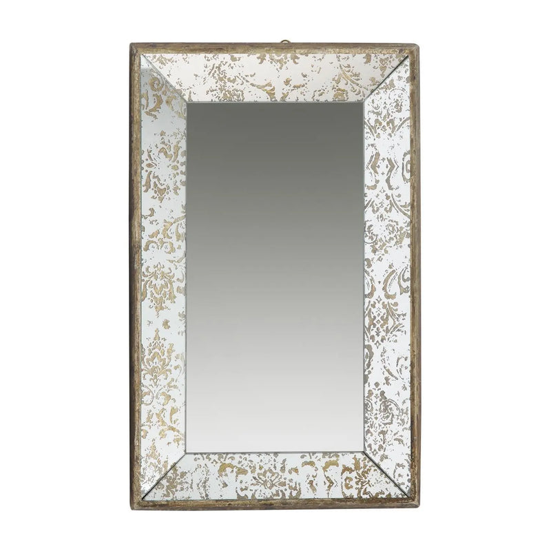 20" Silver Glass Framed Accent Mirror - GreatEagleInc