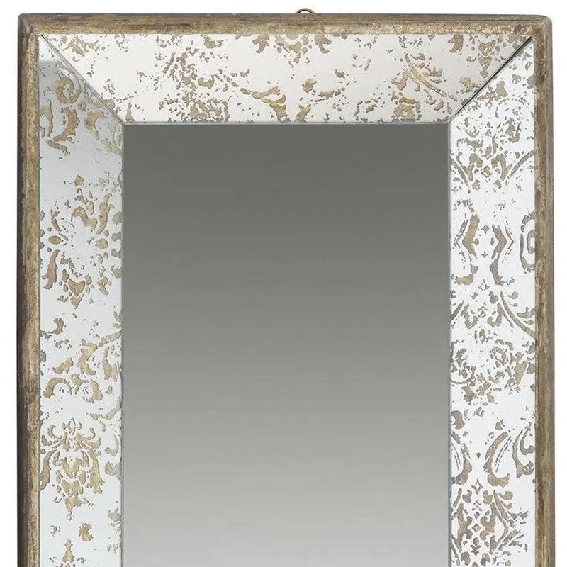 20" Silver Glass Framed Accent Mirror - GreatEagleInc