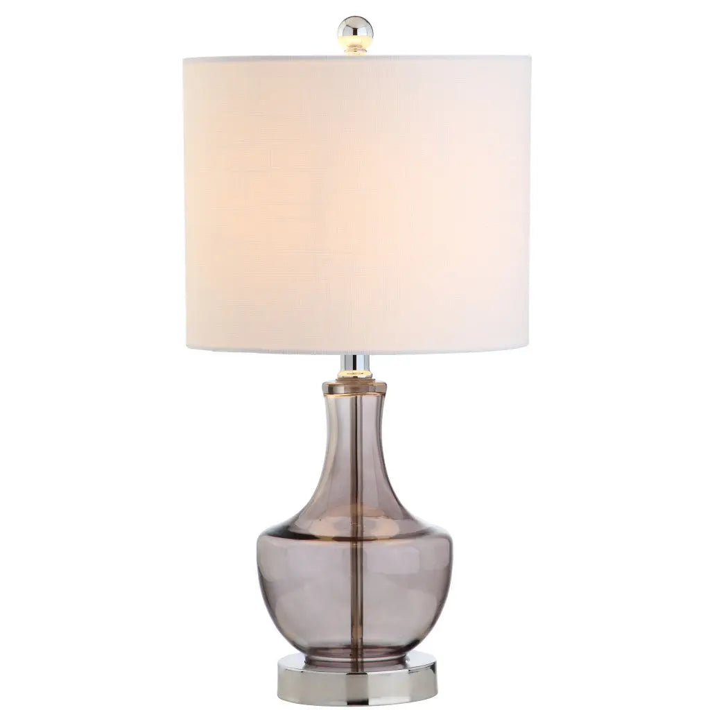 20" Silver Table Lamp With Drum Shade Homeroots Lighting