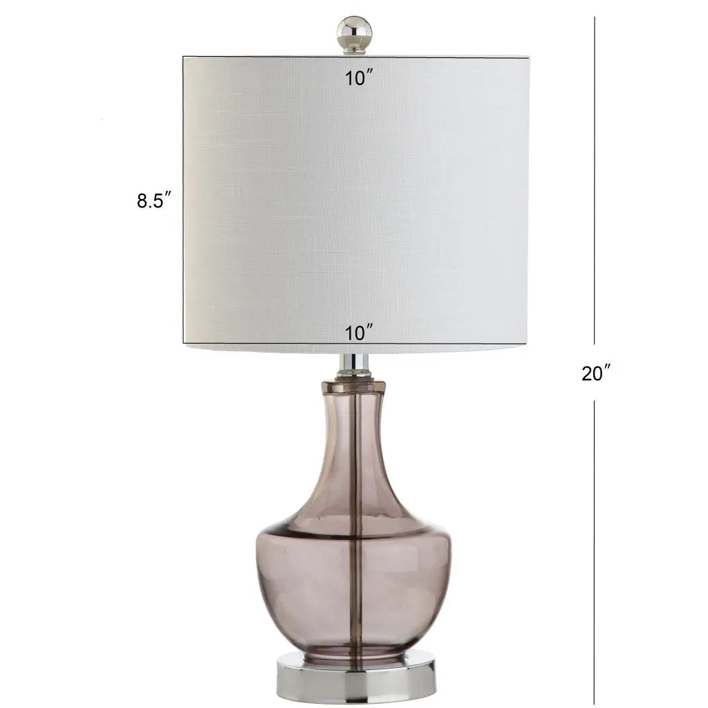 20" Silver Table Lamp With Drum Shade Homeroots Lighting
